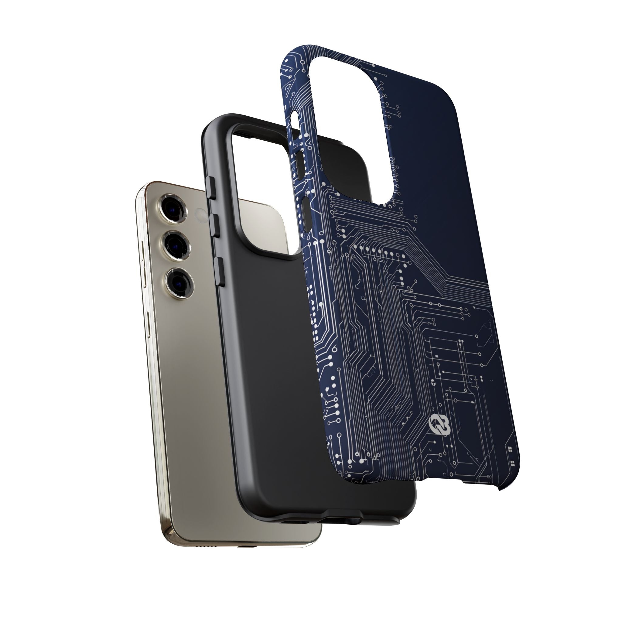 Blue Tough Phone Case for Samsung - Cobalt Data Stream