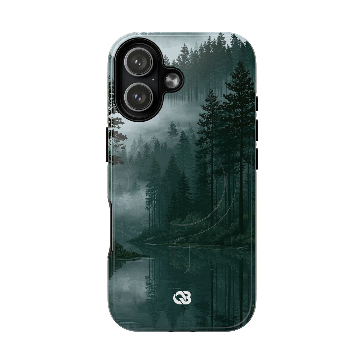 Misty Pine Reflections · Tough 2.0 Magnetic Phone Case for iPhone · Green
