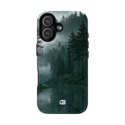 Misty Pine Reflections · Tough 2.0 Magnetic Phone Case for iPhone · Green