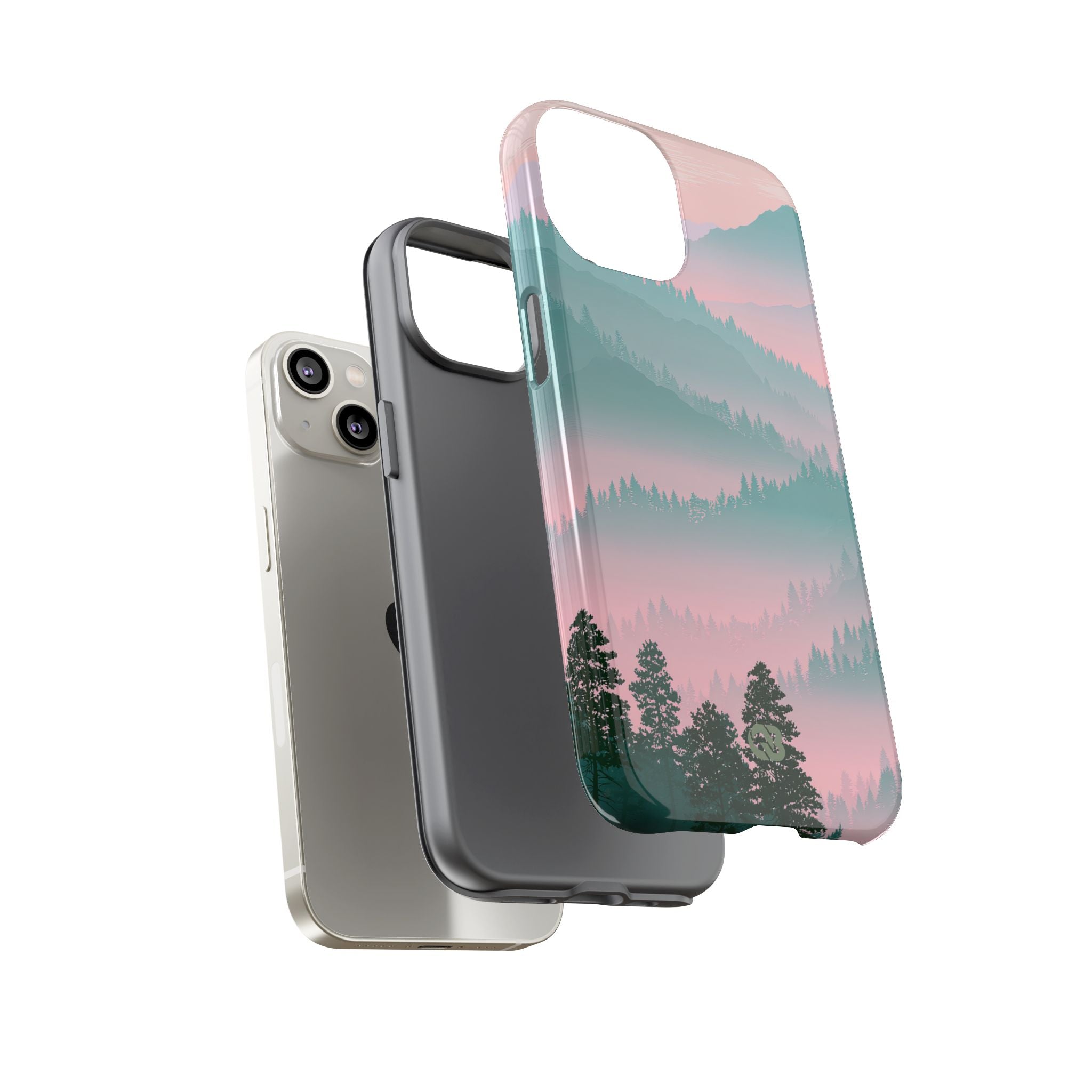 Teal Tough Phone Case for iPhone - Alpine Mist Teal