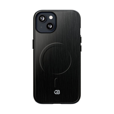 Obsidian Brushed Steel · Tough 2.0 Magnetic Phone Case for iPhone · Black