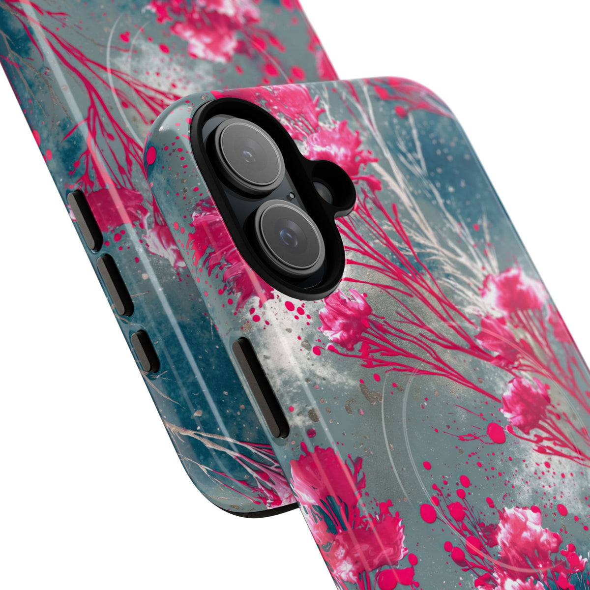 Cyber Blossom · Tough 2.0 Magnetic Phone Case for iPhone · Teal