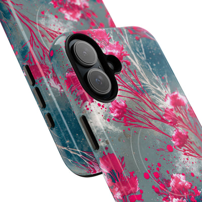 Cyber Blossom · Tough 2.0 Magnetic Phone Case for iPhone · Teal