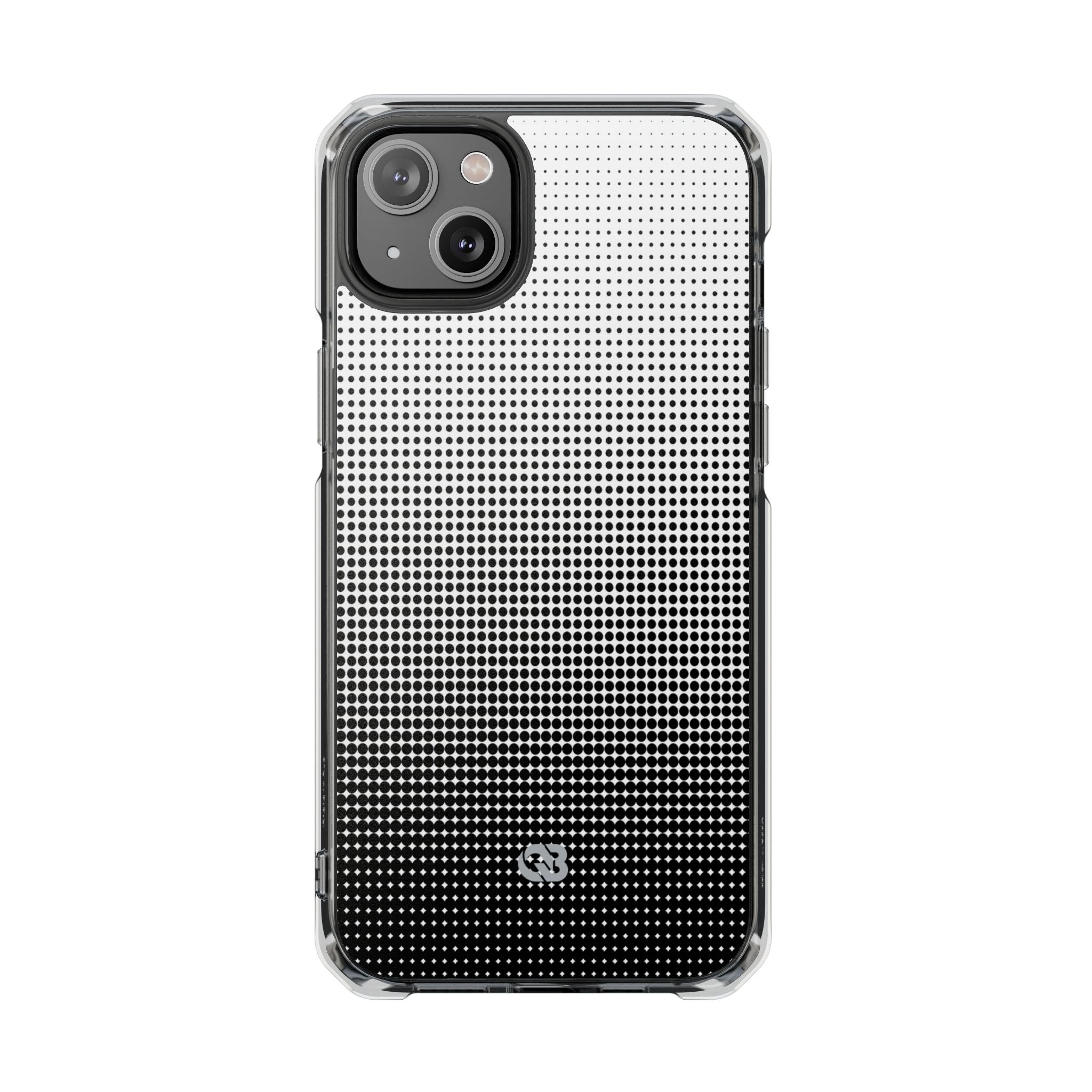 Black Impact MagSafe Phone Case for iPhone - Obsidian Halftone Flux