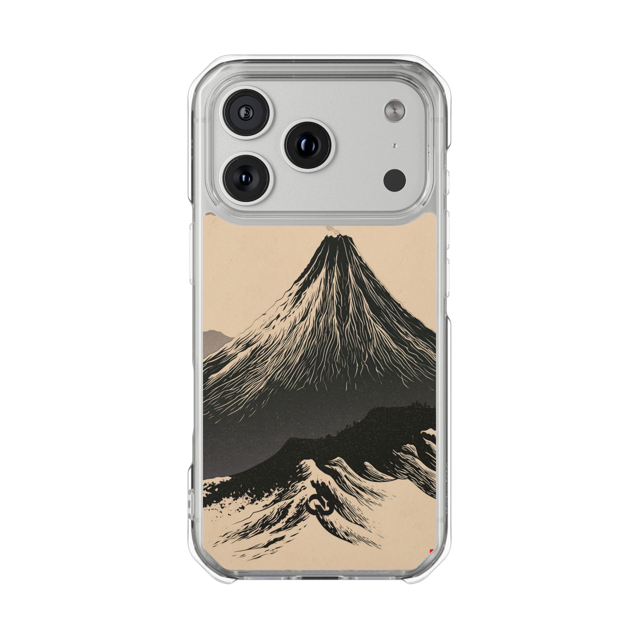 Beige Impact MagSafe Phone Case for iPhone - Obsidian Ink Summit