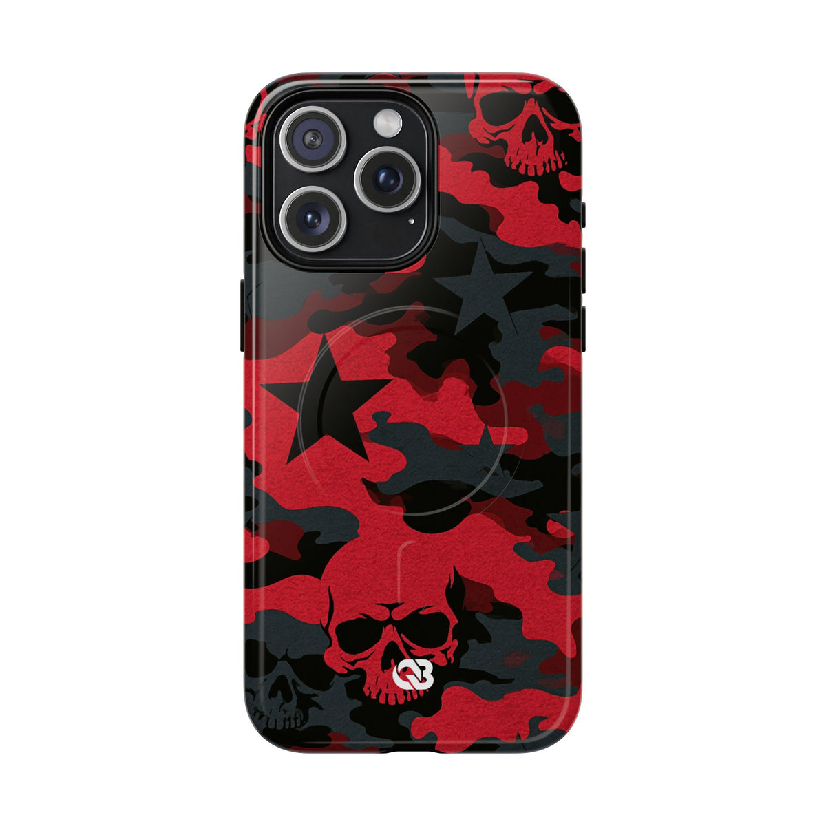 Crimson Skull Camo · Tough 2.0 Magnetic Phone Case for iPhone · Red