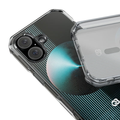 Blue Impact MagSafe Phone Case for iPhone - Cyan Vector Sphere