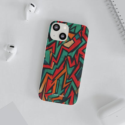 Crimson Zickzack iPhone 13 mini Case - Soft