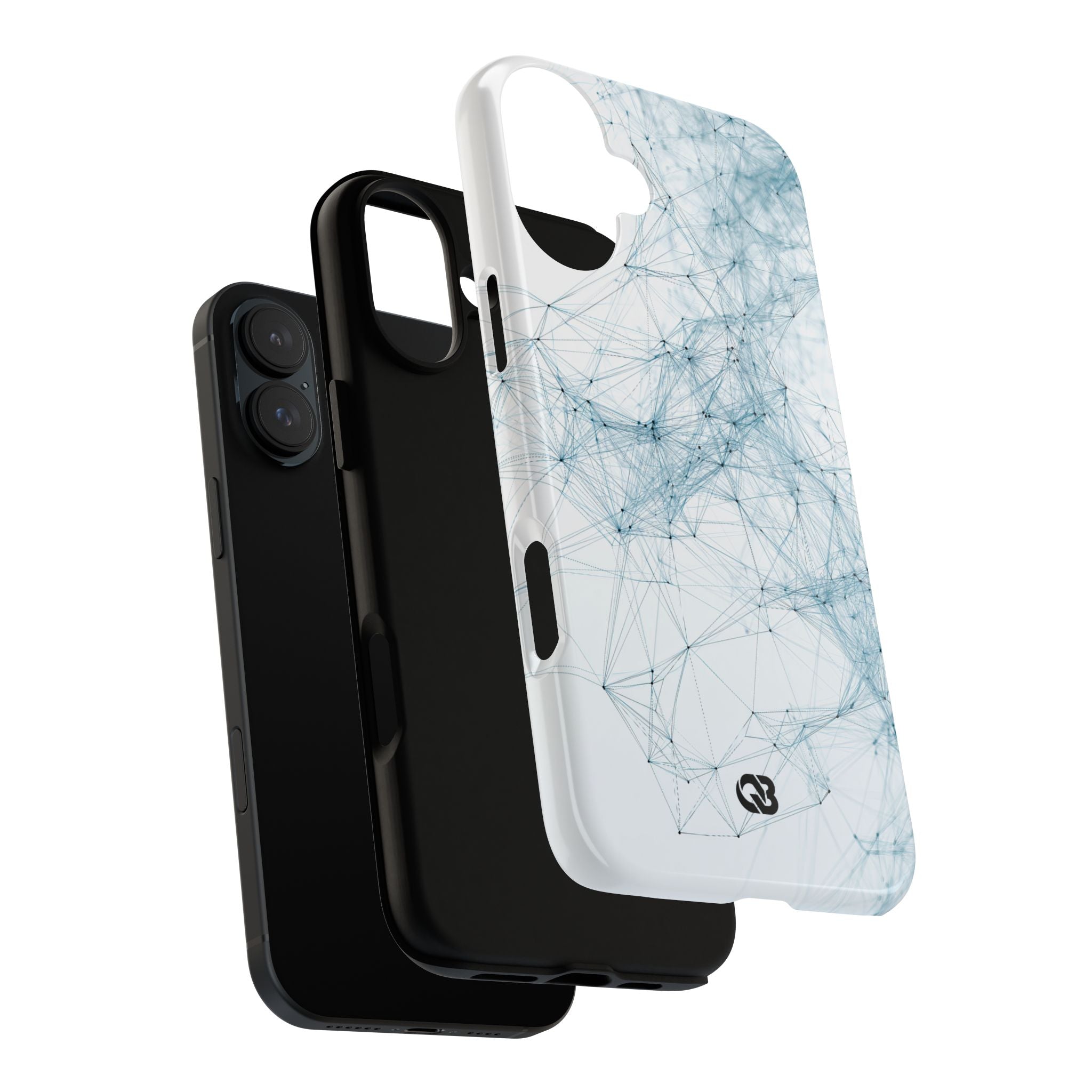 Blue Tough Phone Case for iPhone - Glacial Neural Web