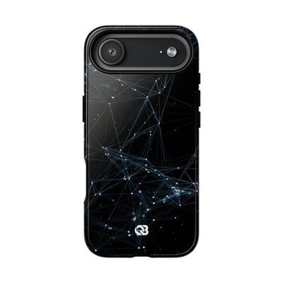 Black Tough Phone Case for iPhone - Arctic Neural Mesh