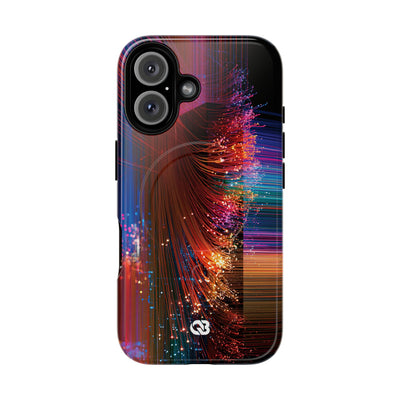 Black Tough 2.0 Magsafe Phone Case for iPhone - Cyber Optic Streak