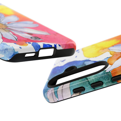 Vivid Bloom Splatter · Tough Handyhülle für Samsung