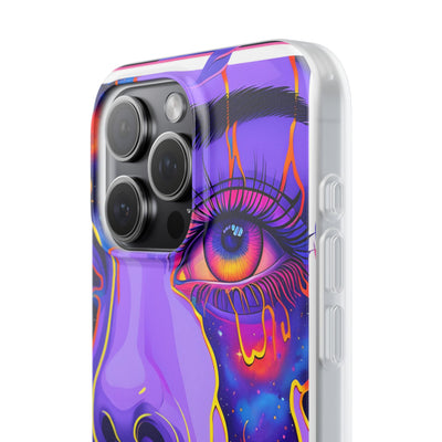 Violet Cosmic Gaze · Soft Custodia per iPhone