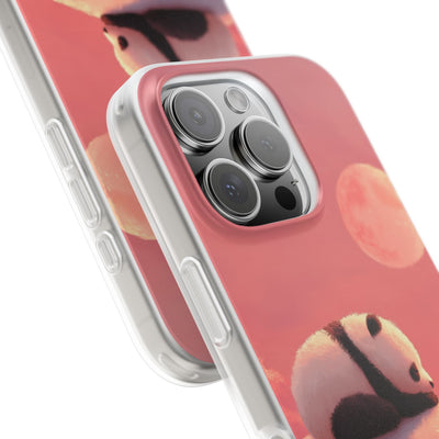 Rose Moon Panda · Soft Phone Case for iPhone