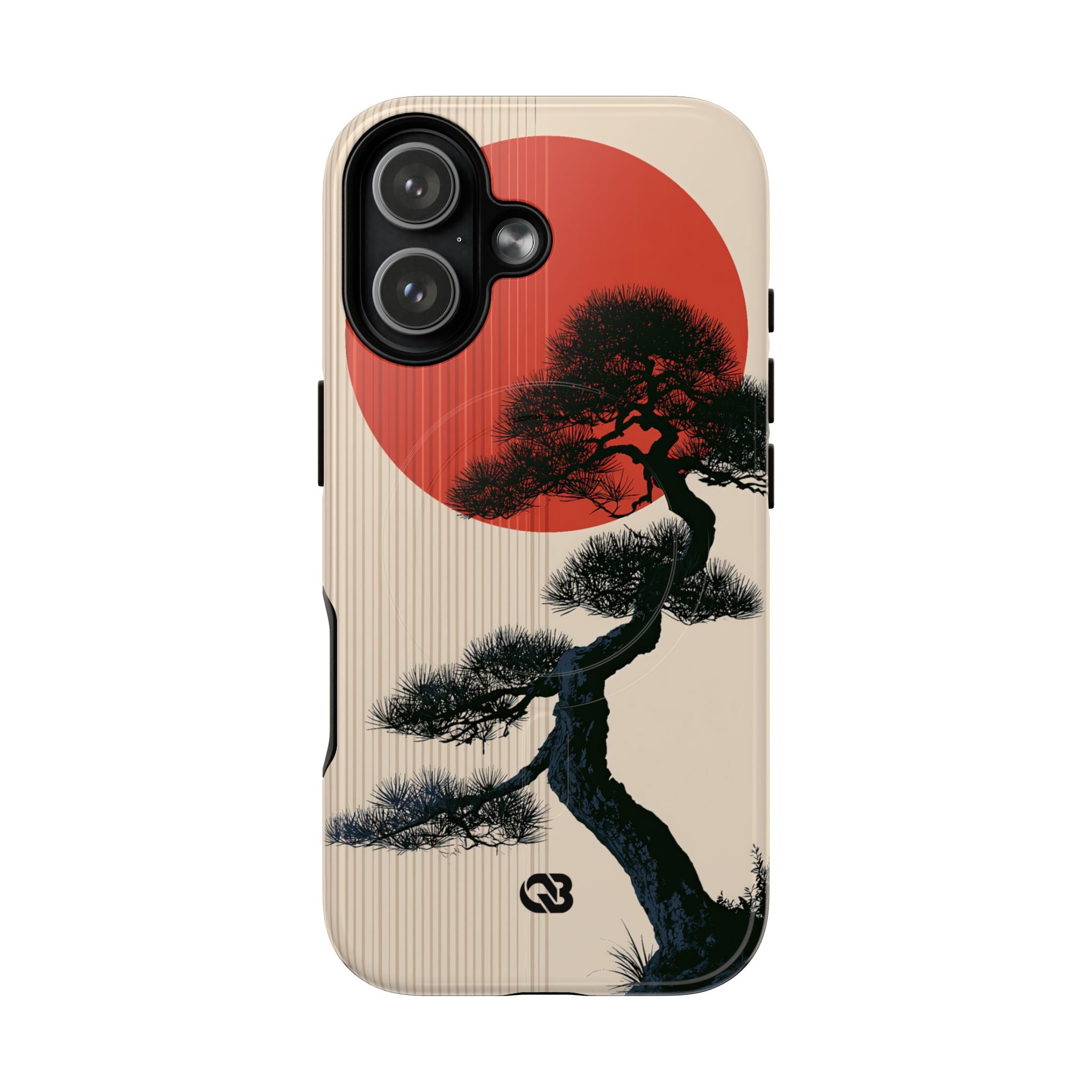 Beige Tough 2.0 Magsafe Phone Case for iPhone - Kyoto Crimson Pine