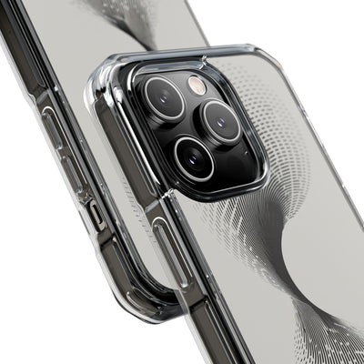 White Impact MagSafe Phone Case for iPhone - Linear Torsion Grid