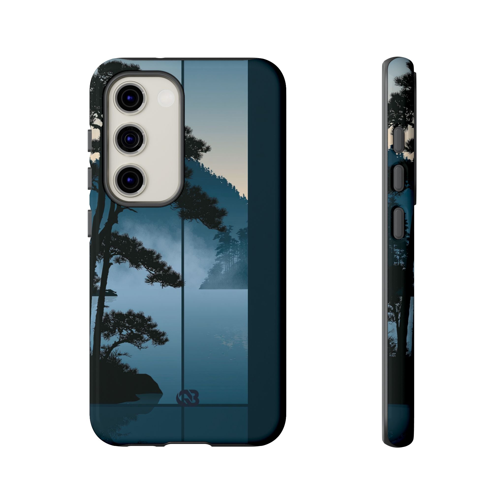 Blue Tough Phone Case for Samsung - Kyoto Mist Pine