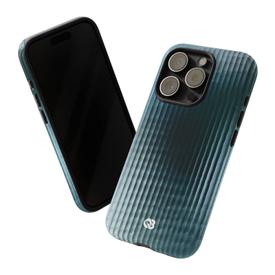 Blue Tough Phone Case for iPhone - Glacial Reeded Glass