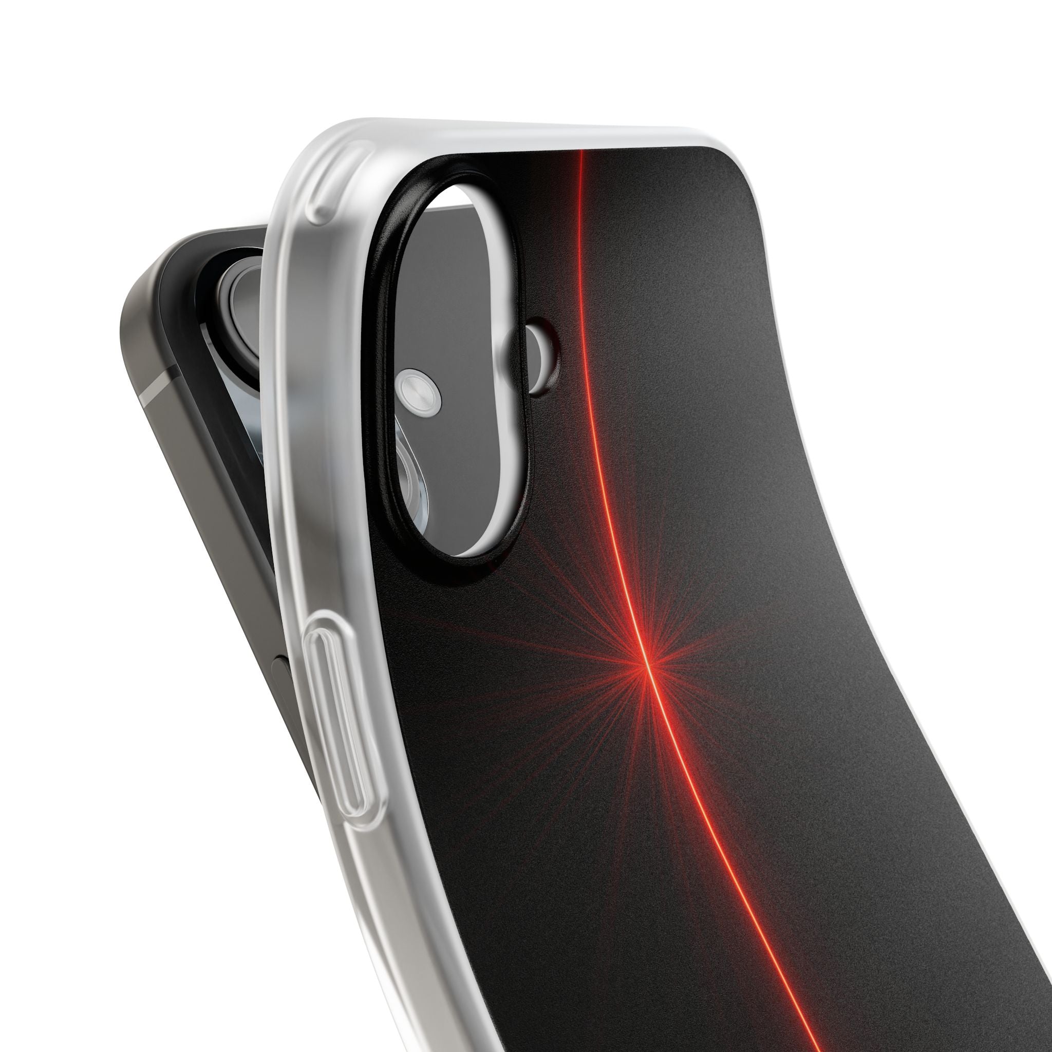 Red Lite Phone Case for iPhone - Crimson Flare Vector