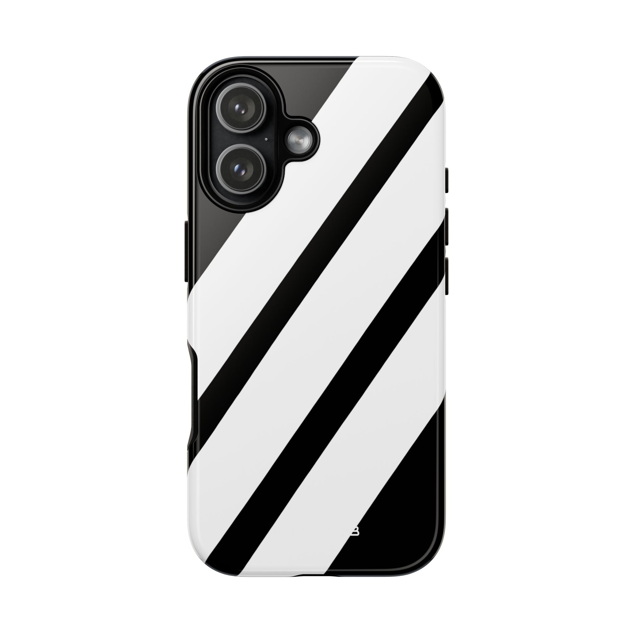 Diagonal Bands Noir iPhone 17 Case - Tough - CASE•BOB