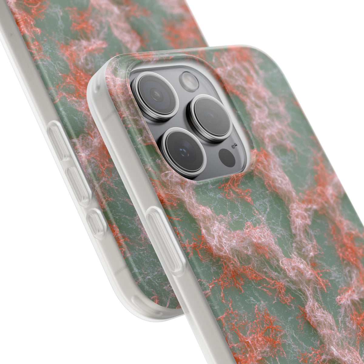 Coral Pixel Matrix · Lite Phone Case for iPhone ·  Green