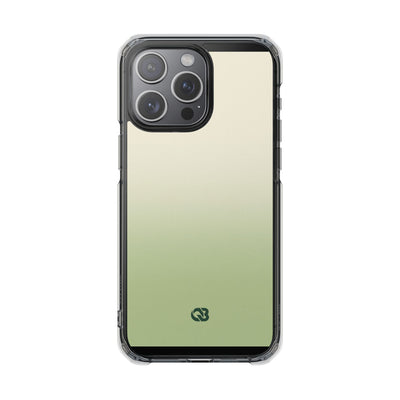 Muted Sage Ombre · Clear Impact Magnetic Phone Case for iPhone · Green