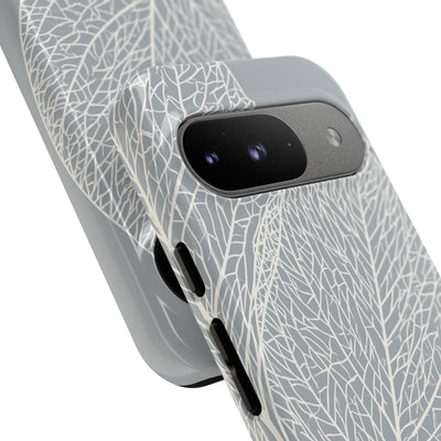 Grey Tough Phone Case for Google Pixel - Frosted Ash Veins