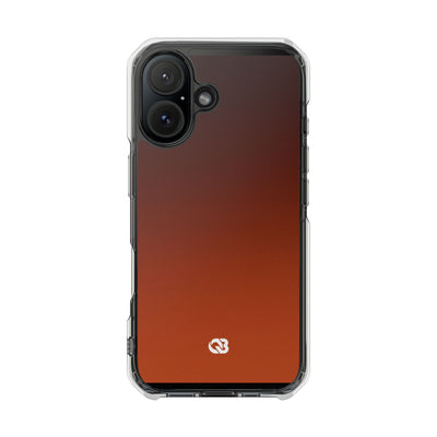 Burnt Amber Spectrum · Clear Impact Magnetic Phone Case for iPhone · Orange