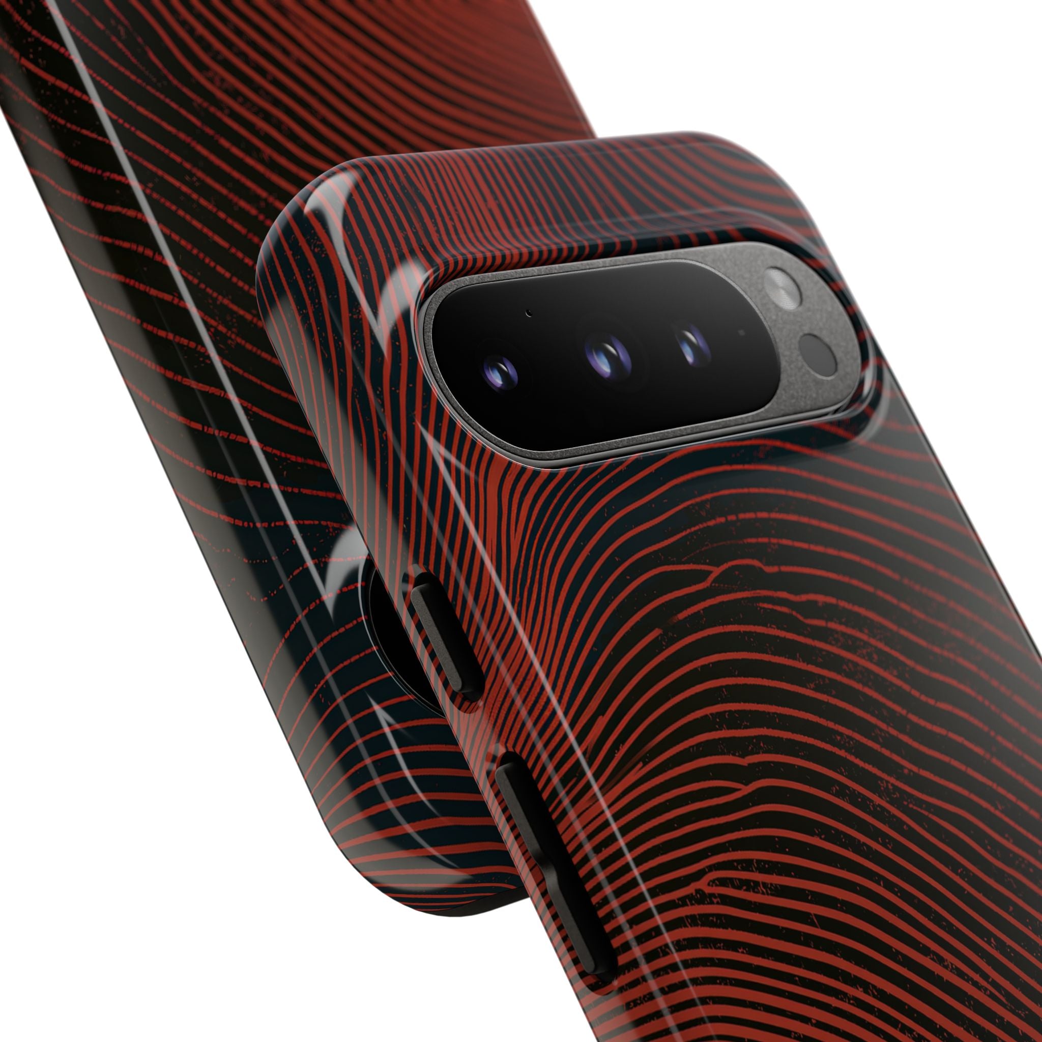 Red Tough Phone Case for Google Pixel - Terracotta Nerve Map