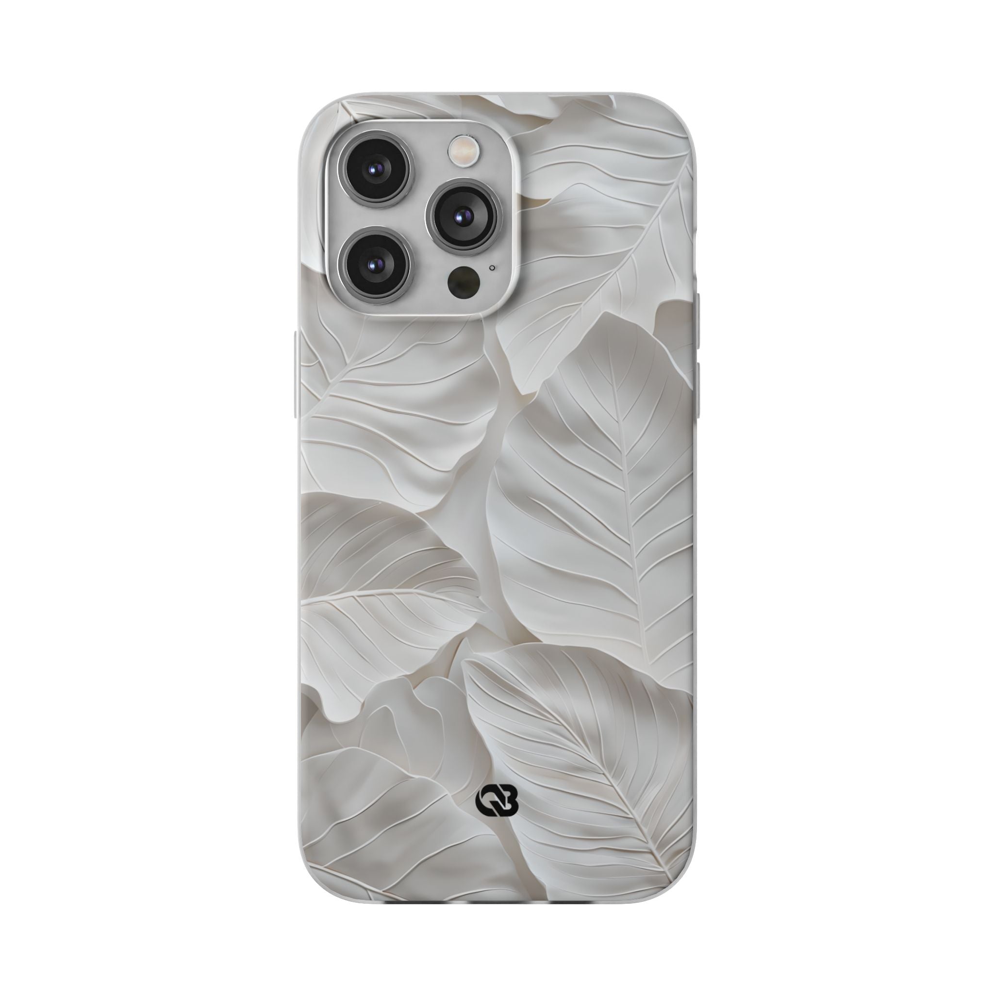 Sculpted Ivory Leaves · Soft Phone Case for iPhone