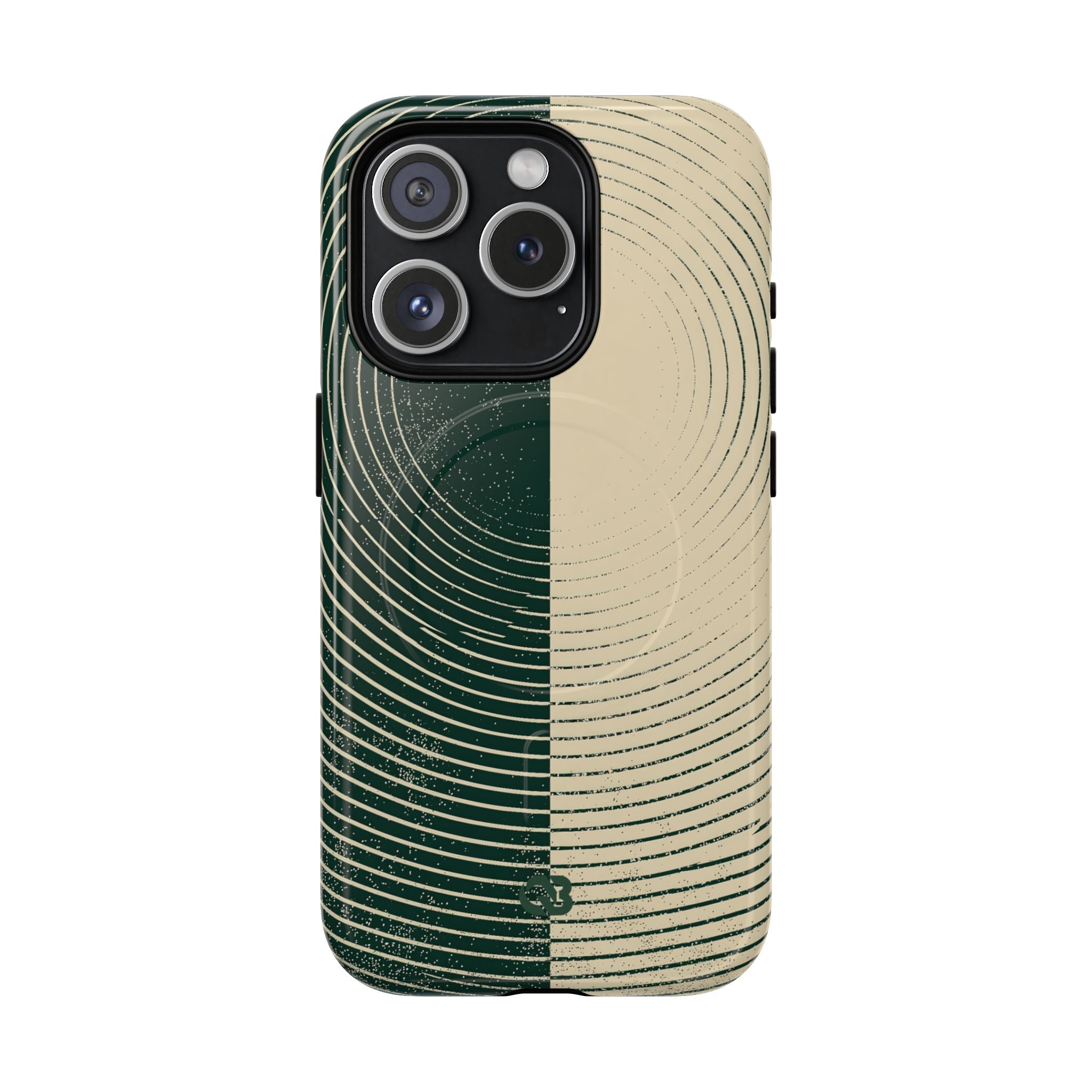 Green Tough 2.0 Magsafe Phone Case for iPhone - Evergreen Split Grain