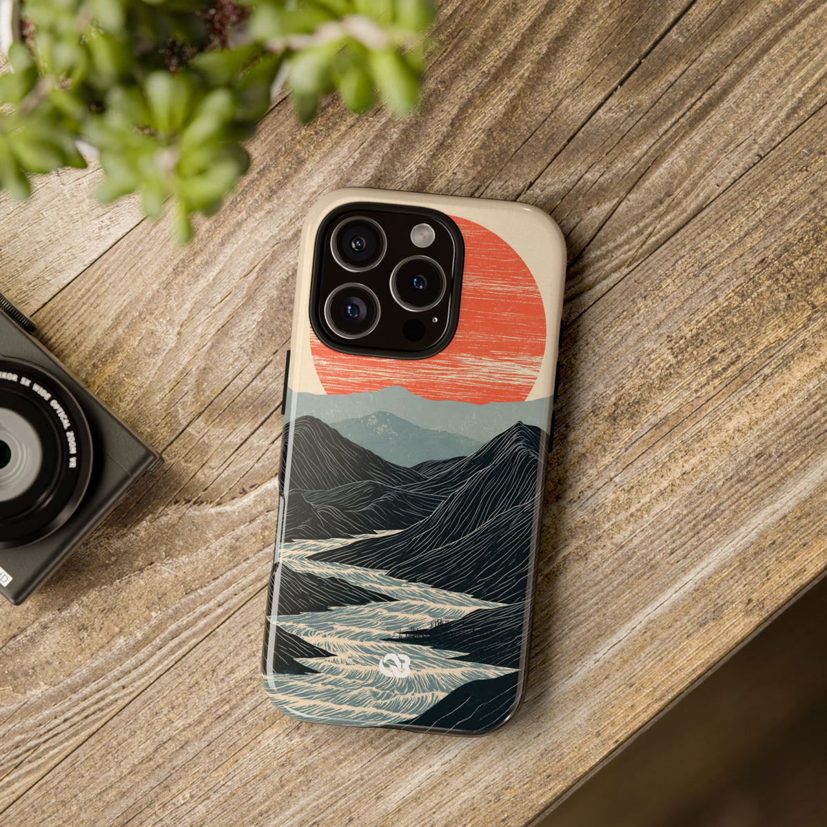 Crimson Ridge Horizon · Tough Phone Case for iPhone · Black
