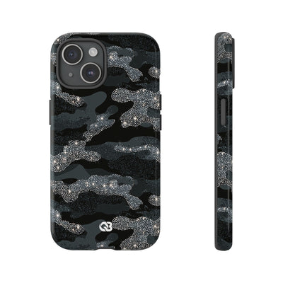 Glitter Shadow Camo · Tough Phone Case for iPhone · Black
