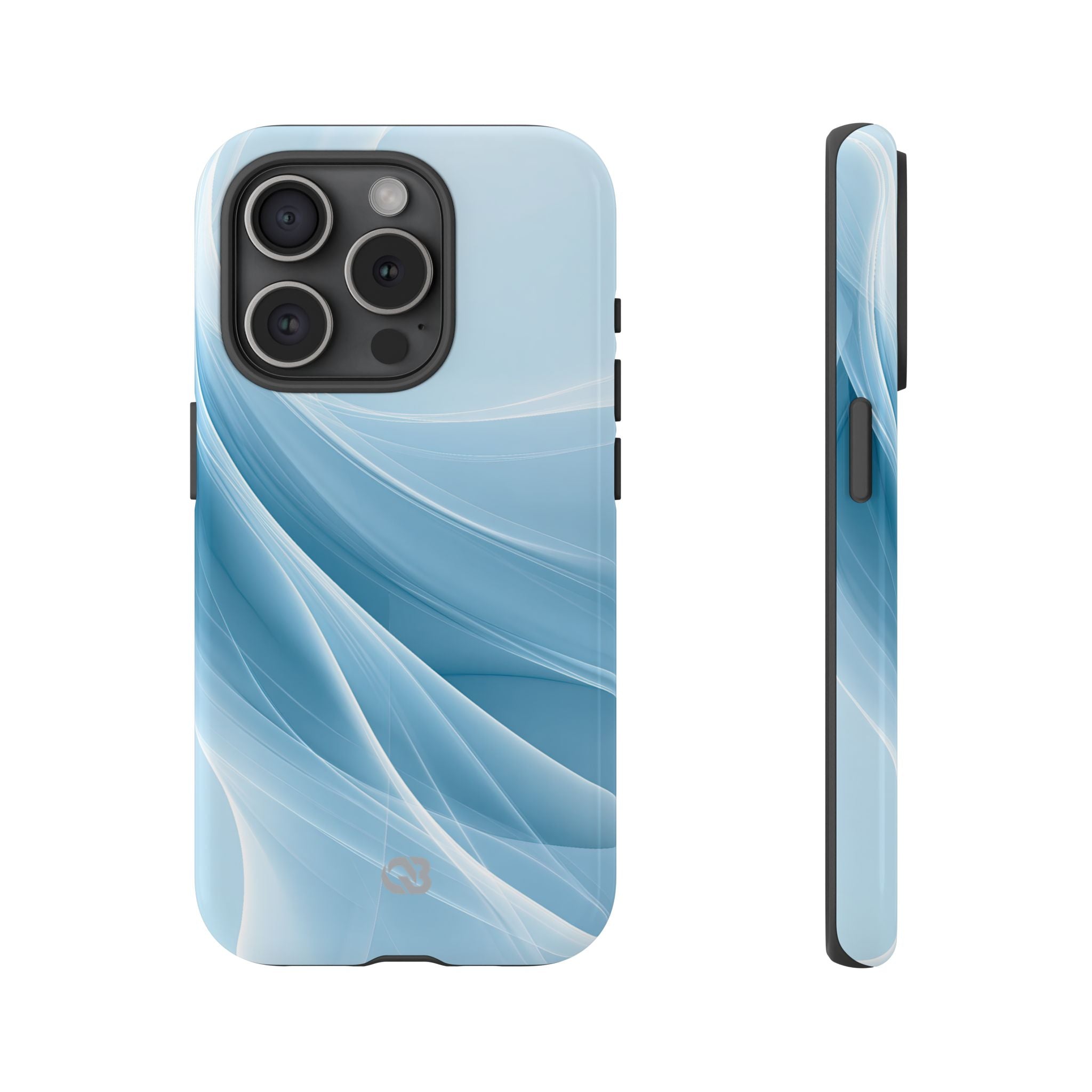 Blue Tough Phone Case for iPhone - Arctic Silk Drift