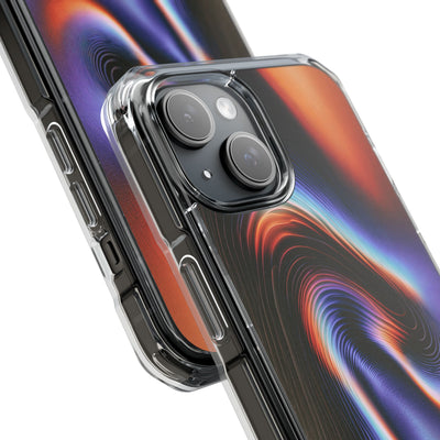 Prismatic Resonance · Clear Impact Magnetic Phone Case for iPhone · Purple