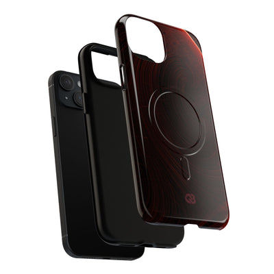 Red Tough 2.0 Magsafe Phone Case for iPhone - Crimson Flare Flux