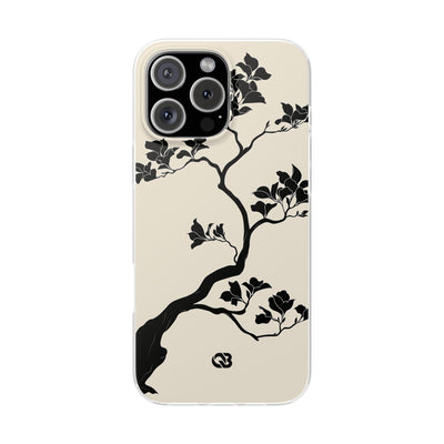 Beige Lite Phone Case for iPhone - Obsidian Bonsai Silhouette