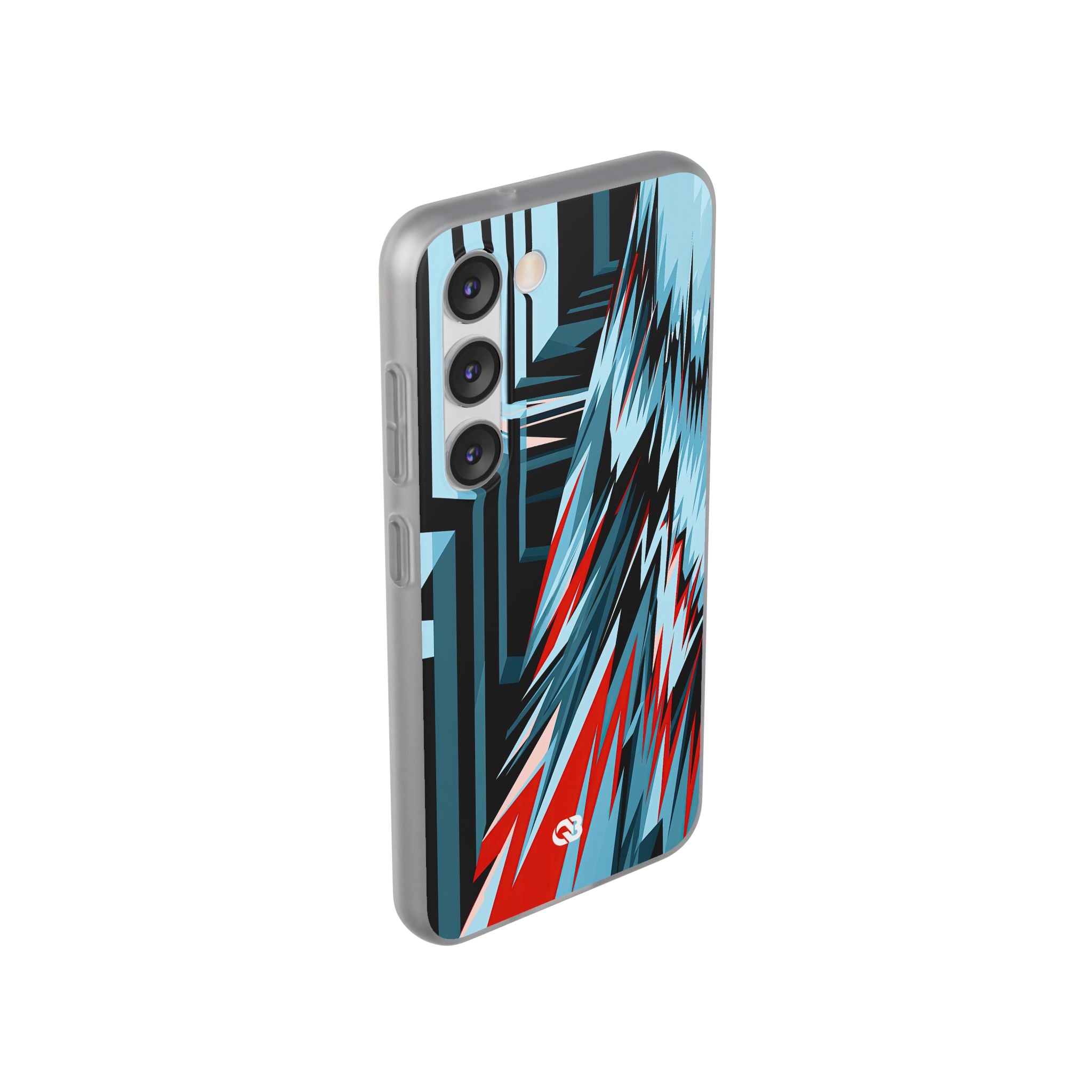 Blue Lite Phone Case for Samsung - Glitch Peak Cyan