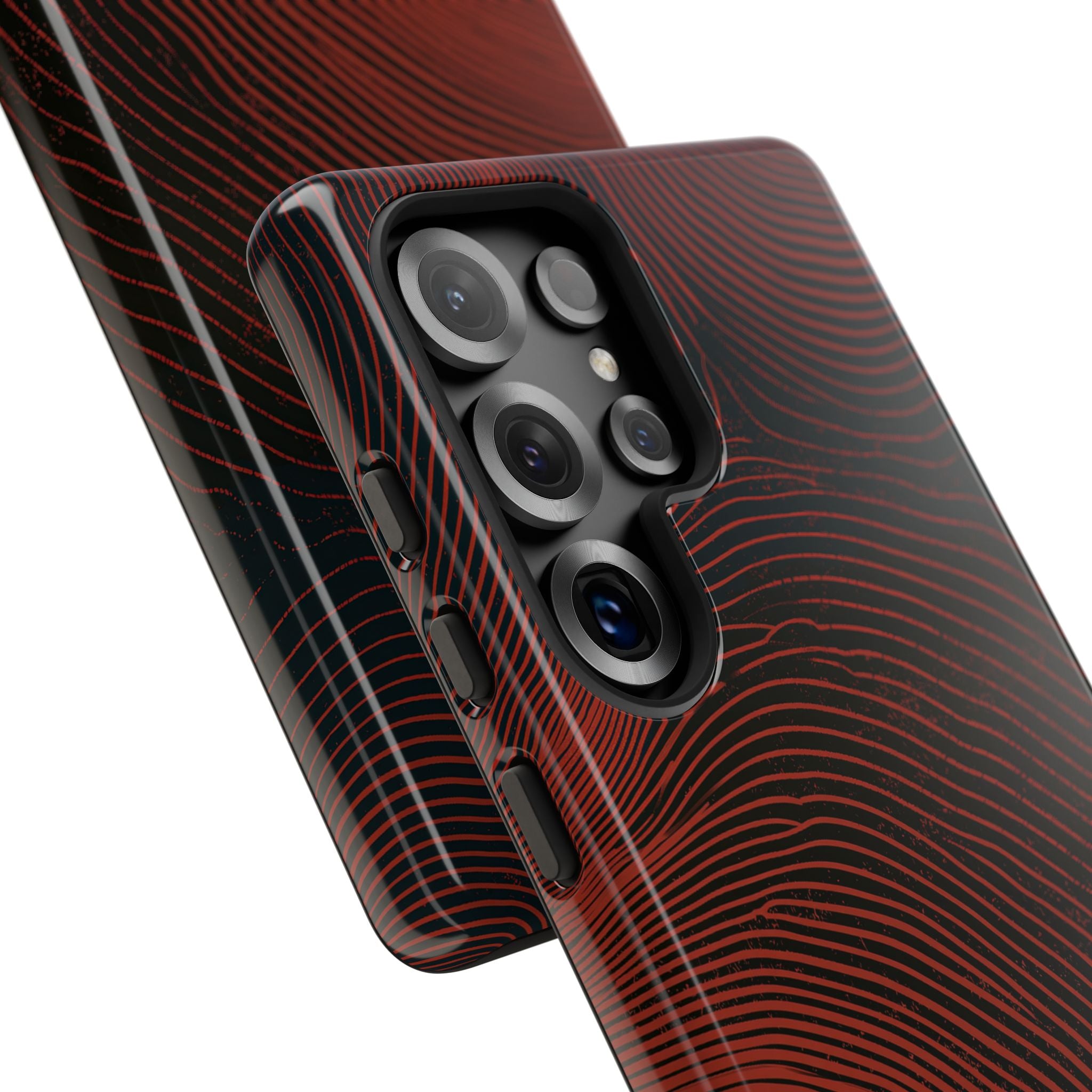 Red Tough Phone Case for Samsung - Terracotta Nerve Map