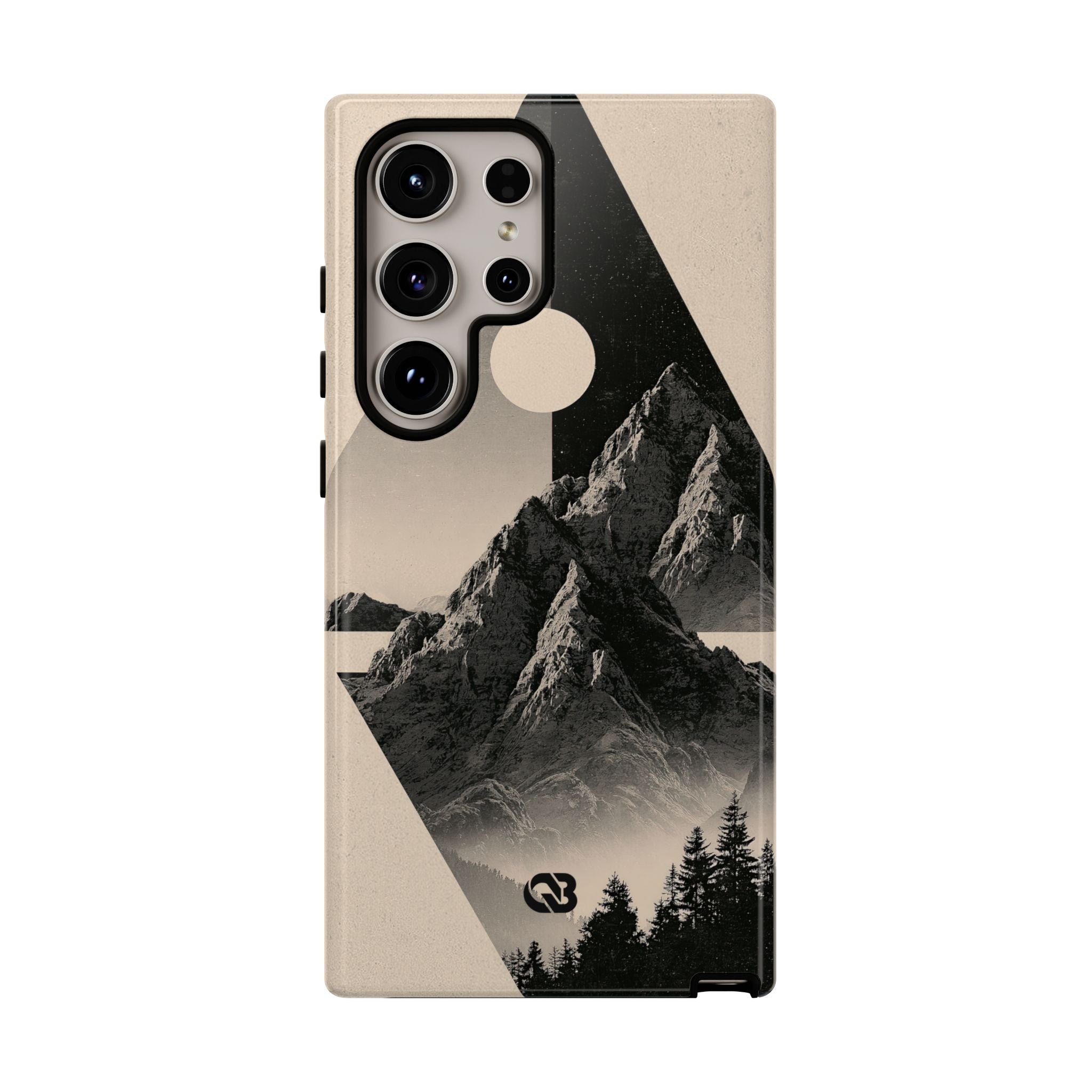 Beige Tough Phone Case for Samsung - Obsidian Summit Parchment