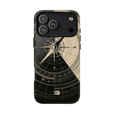 Beige Tough 2.0 Magsafe Phone Case for iPhone - Obsidian Nautical Blueprint