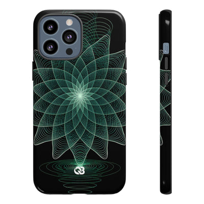Verdant Harmonic Bloom · Tough Phone Case for iPhone · Black