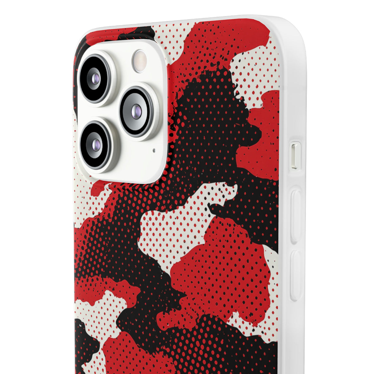 Crimson Halftone Camo · Lite Phone Case for iPhone ·  Red