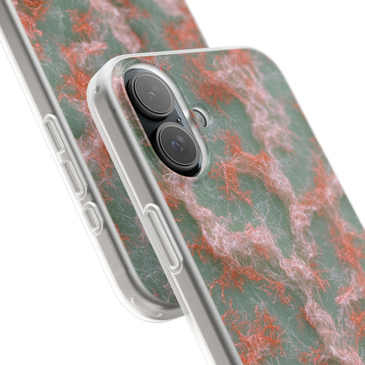 Coral Pixel Matrix · Lite Phone Case for iPhone ·  Green