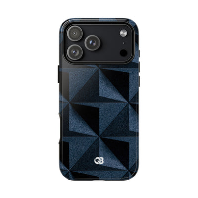 Blue Tough Phone Case for iPhone - Indigo Basalt Facets