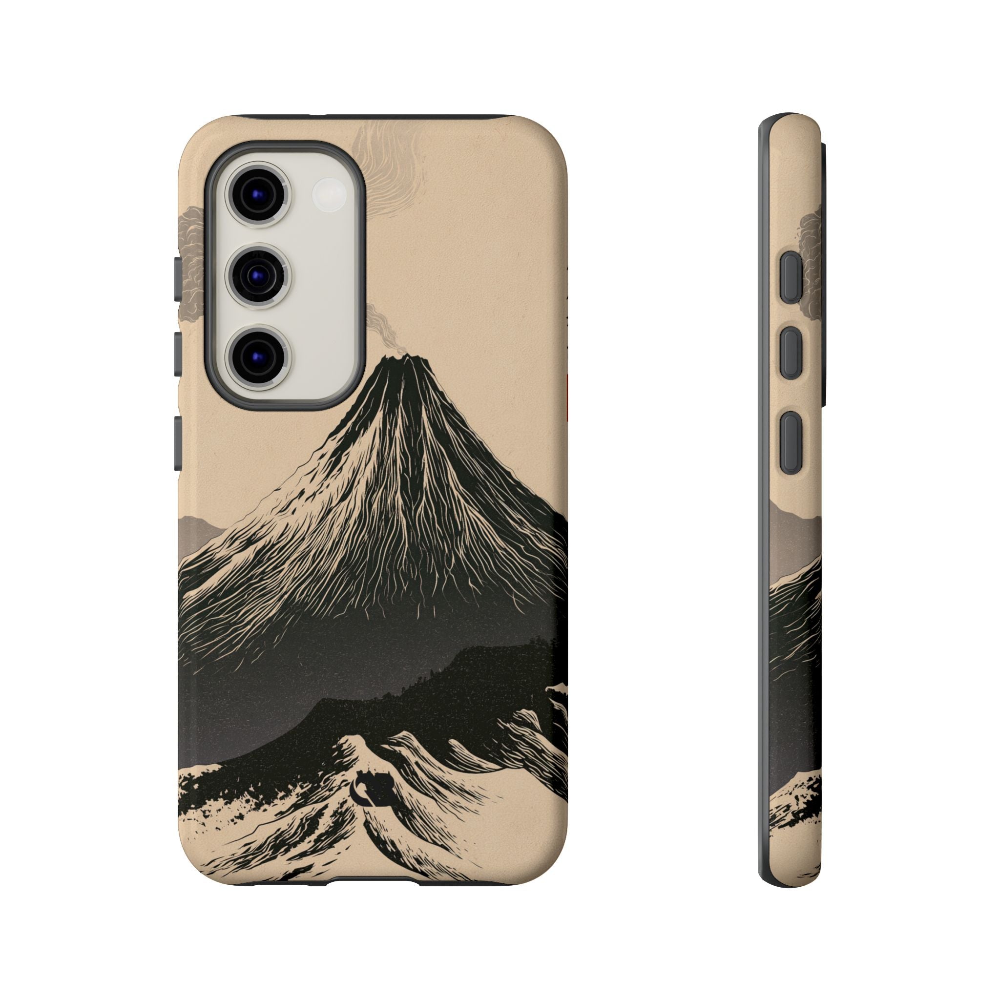 Beige Tough Phone Case for Samsung - Obsidian Ink Summit