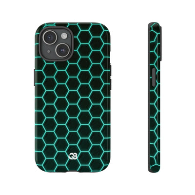 Neon Hex Spectrum · Tough Phone Case for iPhone · Teal