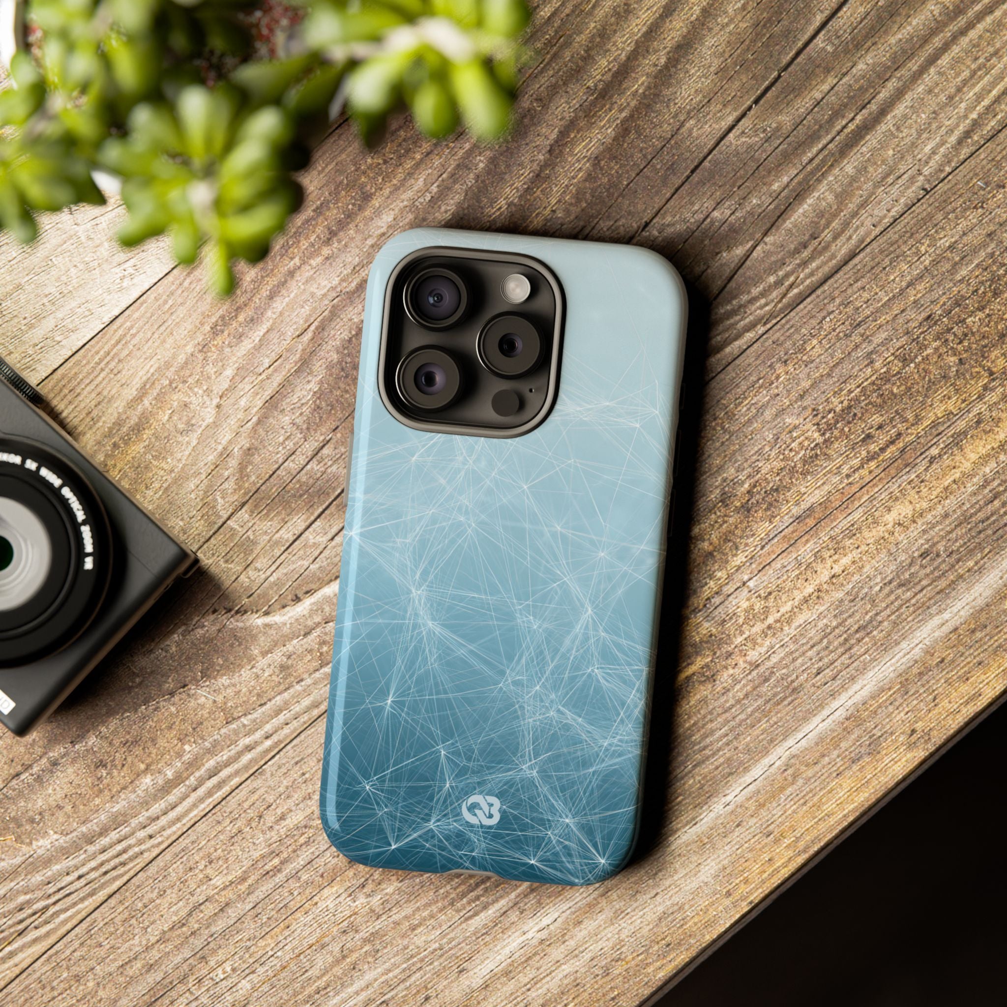 Teal Tough Phone Case for iPhone - Arctic Digital Nexus