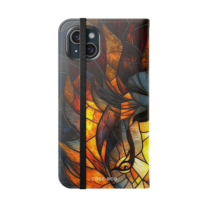 Flame Lion - iPhone 15 Plus Case - Wallet