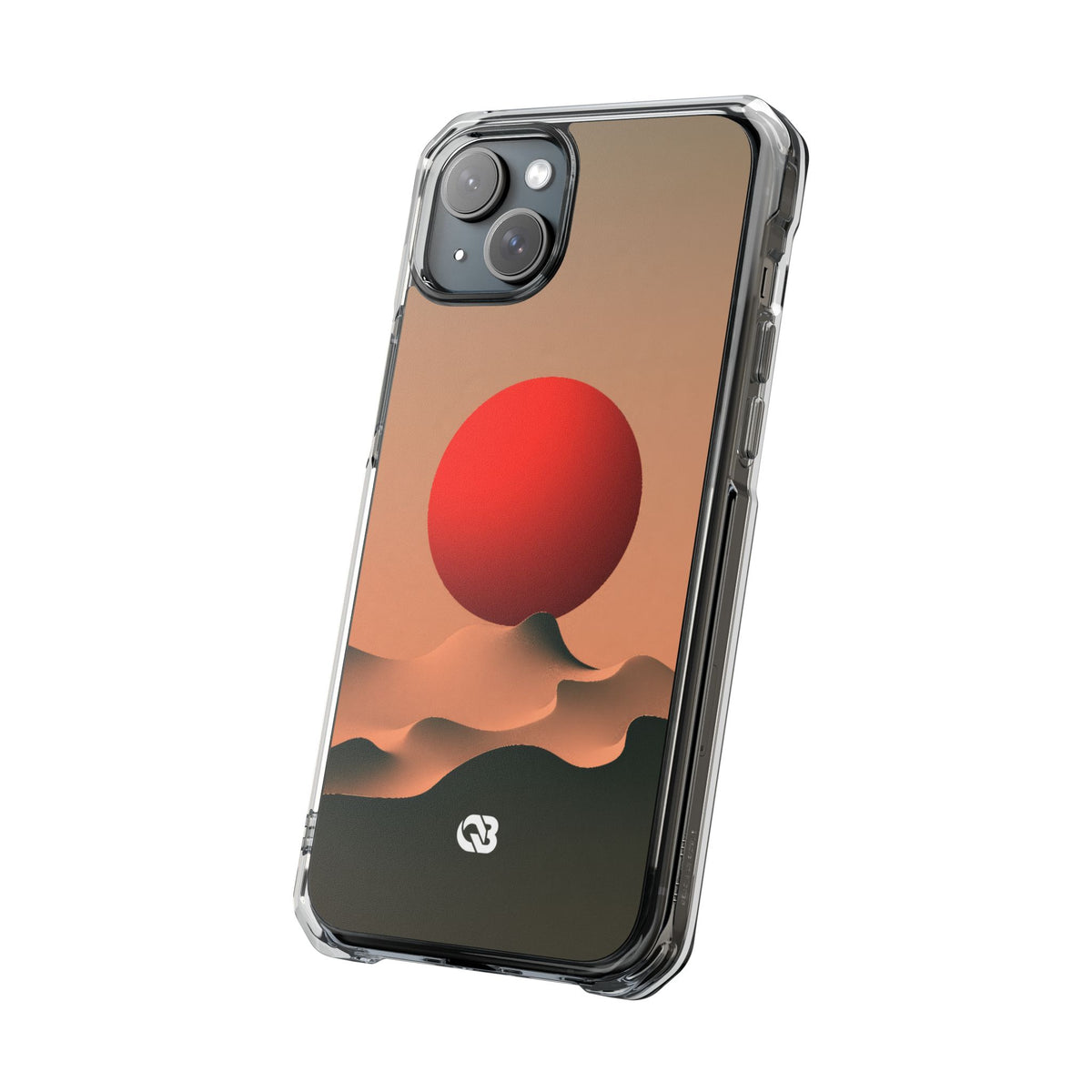 Crimson Sol Ridge · Clear Impact Magnetic Phone Case for iPhone · Red